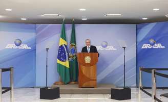 Temer faz discurso no Palácio do Planalto 
 2/8/2017    REUTERS/Adriano Machado