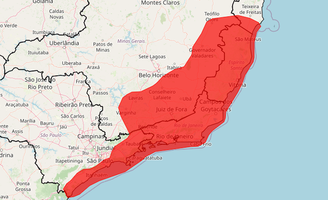 Aviso de "grande perigo" divulgado pelo Inmet nesta terça-feira, 24, vai até às 23h59 do dia 27