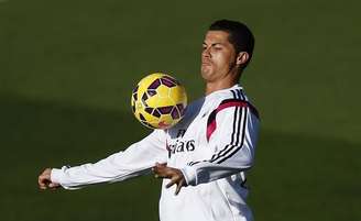 Cristiano Ronaldo durante treino do Real Madrid. 24/10/2014
