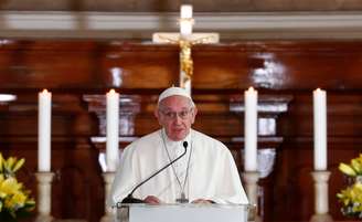 Papa Francisco durane discurso em Tallinn, na Estônia 25/09/2018 REUTERS/Max Rossi 