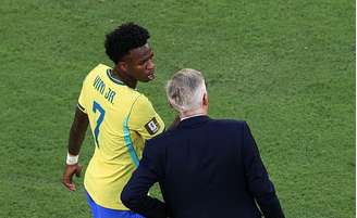 'Ancelotti sempre poderá contar com Vini Jr': imprensa internacional repercute empate entre Brasil e Marrocos na Copa do Mundo