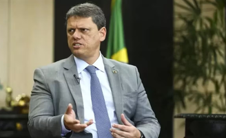 O governador de São Paulo, Tarcísio de Freitas