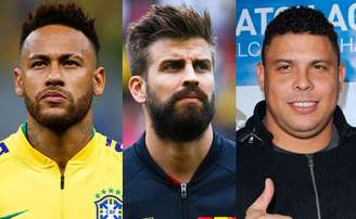 Neymar, Piqué e Ronaldo 