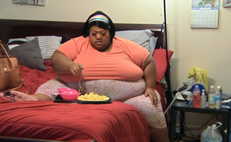 Latonya Pottain durante participação no "Quilos Mortais"