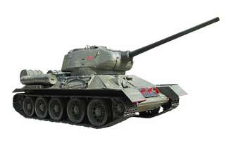 Modelo de um tanque de guerra russo, que pode servir de carruagem aos noivos na Rússia
