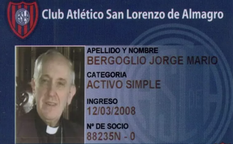 Papa Francisco era sócio do San Lorenzo 