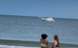 Avião faz pouso de emergência no mar