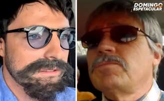 João Liberato e Gugu caracterizados para o quadro 'Taxi do Gugu'