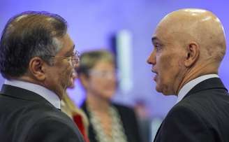 Ministros do STF Flávio Dino e Alexandre de Moraes