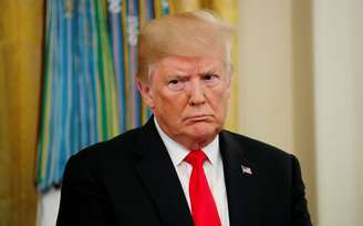 Trump durante cerimônia na Casa Branca
 22/8/2018   REUTERS/Kevin Lamarque 