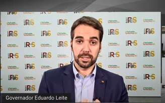 O governador do Rio Grande do Sul, Eduardo Leite (PSDB)