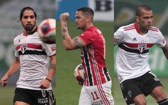 Benítez, Luciano e Daniel Alves são dúvidas para a final (Fotos: Rubens Chiri / saopaulofc.net)