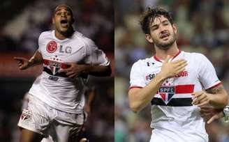 Adriano e Pato tiveram passagens pelo São Paulo (Foto: Montagem Lance)