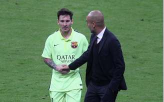 Lionel Messi e Pep Guardiola trabalharam juntos por quatro anos no Barcelona 