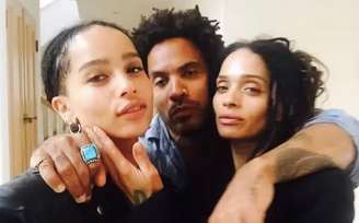 Zöe Kravitz e os pais, Lenny e Lisa Bonet