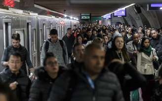 Movimentação de passageiros no metrô de São Paulo