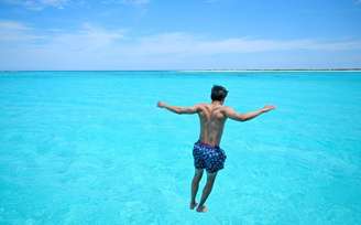 No Caribe venezuelano, azul-turquesa