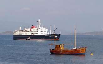 <p>Hebridean Princess foi um ferry até reforma em 1989, quando se tornou um navio de luxo</p>