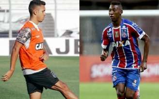 Os laterais Igor Vinicius e Léo (Fotos: Ponte Press/Luiz Guilherme Martins e Felipe Oliveira/Bahia)