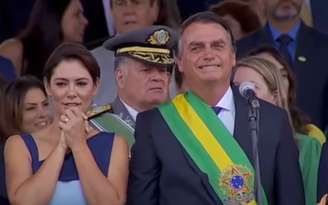 Primeira-dama, Michelle Bolsonaro, repete frase em oposição ao PT durante o 7 de Setembro