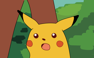 O "Pikachu Surpreso" apareceu pela primeira vez em um episódio de Pokémon: Indigo League" exibido em 1997