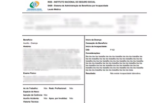 Previdência Social afirma que são falsos laudos em que perito do INSS escreveu 'bla, bla, bla' ao negar auxílio-doença