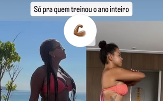 Jeniffer Nascimento compartilha antes e depois do corpo após um ano de treinos