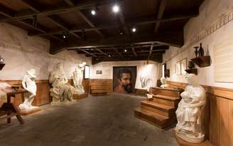 Entre os ambientes principais está a sala sobre a Pietà, com imagens em alta definição, projeções em grande escala e trilha sonora para destacar detalhes da escultura – Divulgação