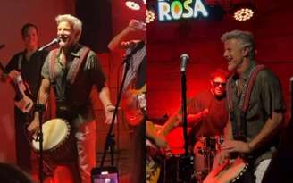 Marcello Novaes participa de show dos filhos e toca com a banda FUZE