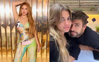 Shakira (esq.) falou sobre sua separação de Gerard Piqué a jornal britânico