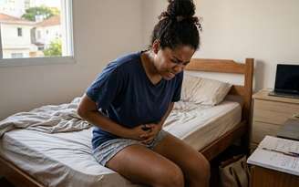Dor menstrual forte / Imagem: SaúdeLab