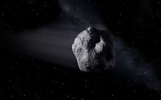 Ilustração da Nasa representando um asteroide; rocha passará perto da Terra neste sábado
