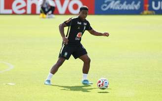 O atacante Endrick durante treino da seleção brasileira na Copa do Mundo de 2026