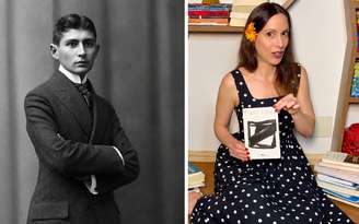 Franz Kafka, autor de A Metamorfose, e a psicóloga Carolina Michelini, que reflete sobre a vergonha de não se sentir mais útil a partir da obra.