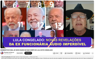 Print da tela de canal do YouTube Receitas do Noca que divulga teoria sobre clones de Lula
