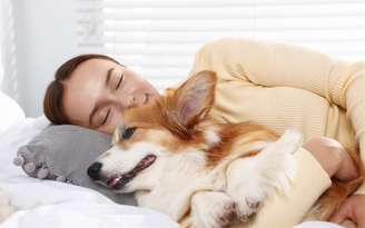 Dormir com o cachorro atrapalha o sono? / Crédito: Canva