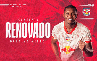 Douglas Mendes, jogador do Red Bull Bragantino. 