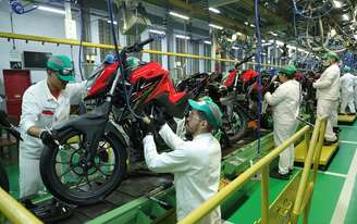 Fábrica da Honda, no Polo Industrial de Manaus; região é o maior polo de produção de motos fora da Ásia