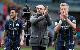 Pep Guardiola celebra vitória de Manchester City
