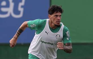 Gustavo Gomez em treino pelo Palmeiras 