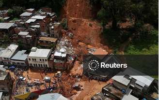 Foto de drone após chuvas em Juiz de Fora, Minas Gerais 
24/02/2026. REUTERS/Pilar Olivares
