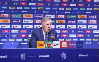 Carlo Ancelotti durante coletiva e convocação para os amistosos contra Austrália e Índia - 