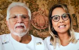 Carlos Alberto de Nóbrega e sua esposa, Renata