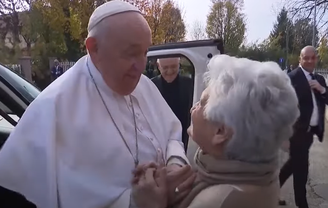 Carla Rabezzana e o papa Francisco 