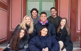 Ronaldo Fenômeno reunido com sua família
