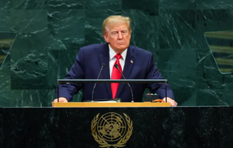 O presidente Donald Trump na ONU
