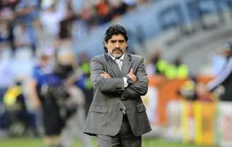 
                        
                        
                    Maradona, quando comandava a seleção argentina: nenhum título (Foto: AFP)