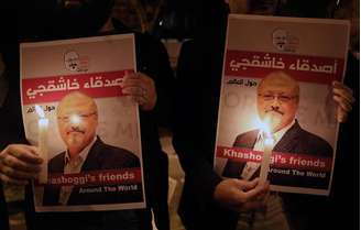 Protesto em Istambul pelo assassinato de Jamal Khashoggi