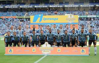 Time posado durante a partida entre Grêmio RS e Avenida RS, válida pelo Campeonato Gaúcho 2019, no Estádio Arena do Grêmio, em Porto Alegre (RS)