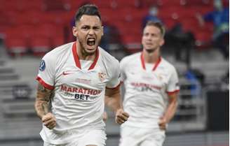 Sevilla comemora a classificação antecipada na Liga dos Campeões 2020/21 (AFP)